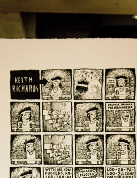 “KEITH RICHARDS ON GETTIN REAL” – SCREENPRINT