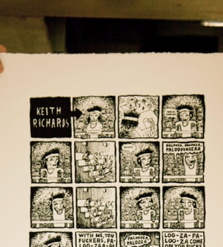 “KEITH RICHARDS ON GETTIN REAL” – SCREENPRINT